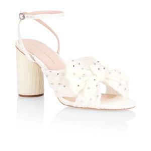 Loeffler Randall Camellia Ivory Embellished bridal shoes size 6.5 NWT